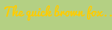 Image with Font Color FFCC00 and Background Color B4D083